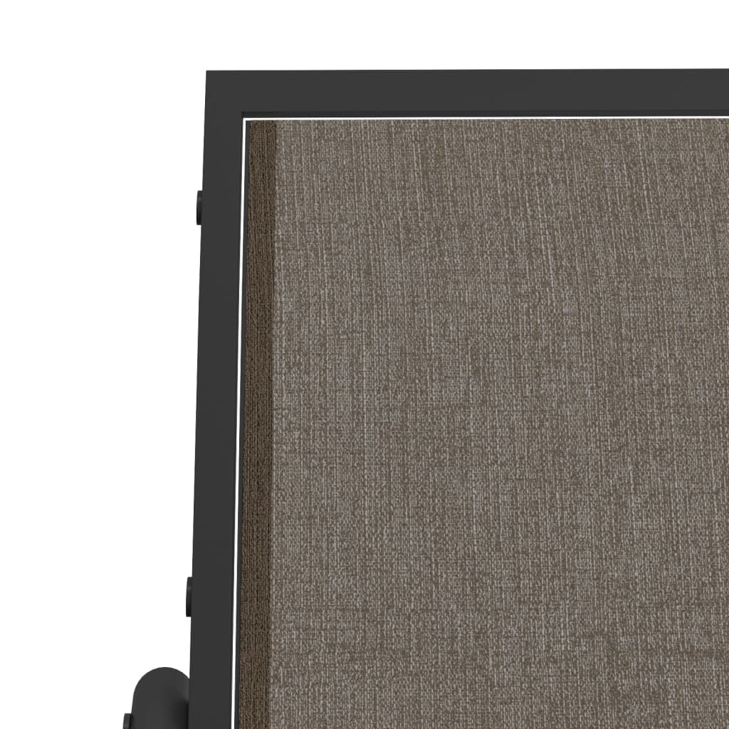 3-delige Loungeset schommel aluminium textileen zwart