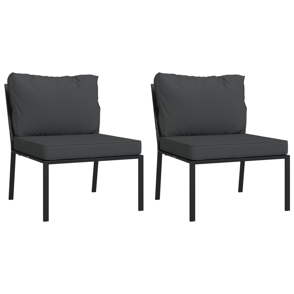 7-delige Loungeset met kussens staal grijs is nu te koop bij PeponiXL, paradijselijk wonen!