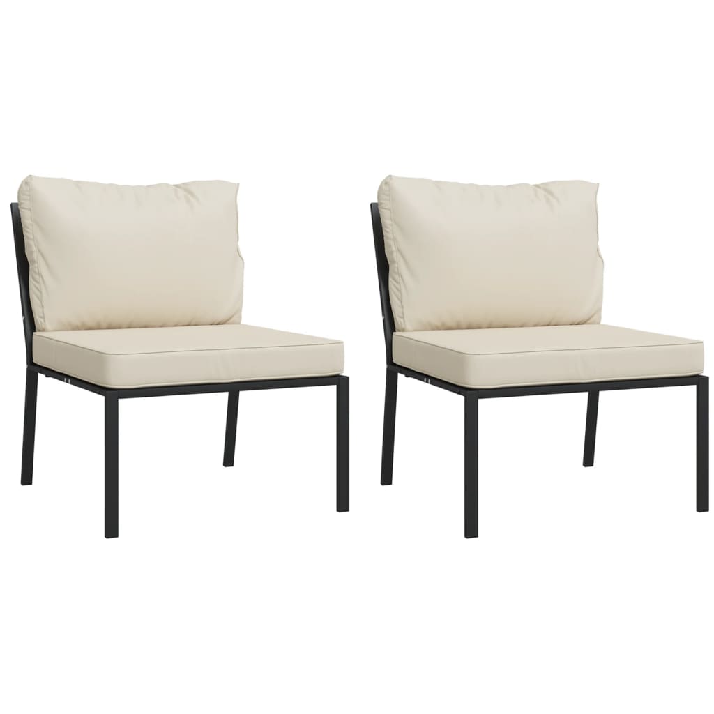6-delige Loungeset met zandkleurige kussens staal is nu te koop bij PeponiXL, paradijselijk wonen!