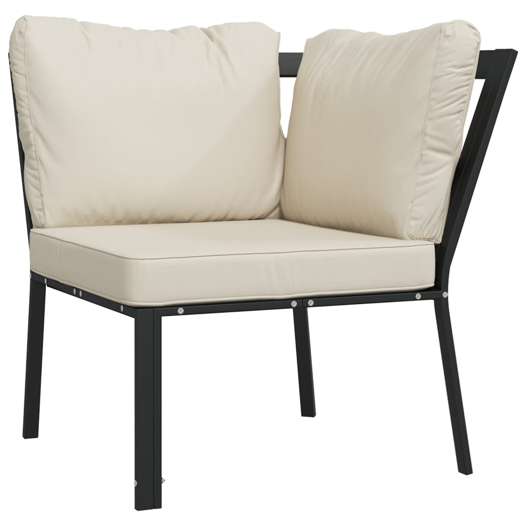 11-delige Loungeset met kussens staal zandkleurig is nu te koop bij PeponiXL, paradijselijk wonen!