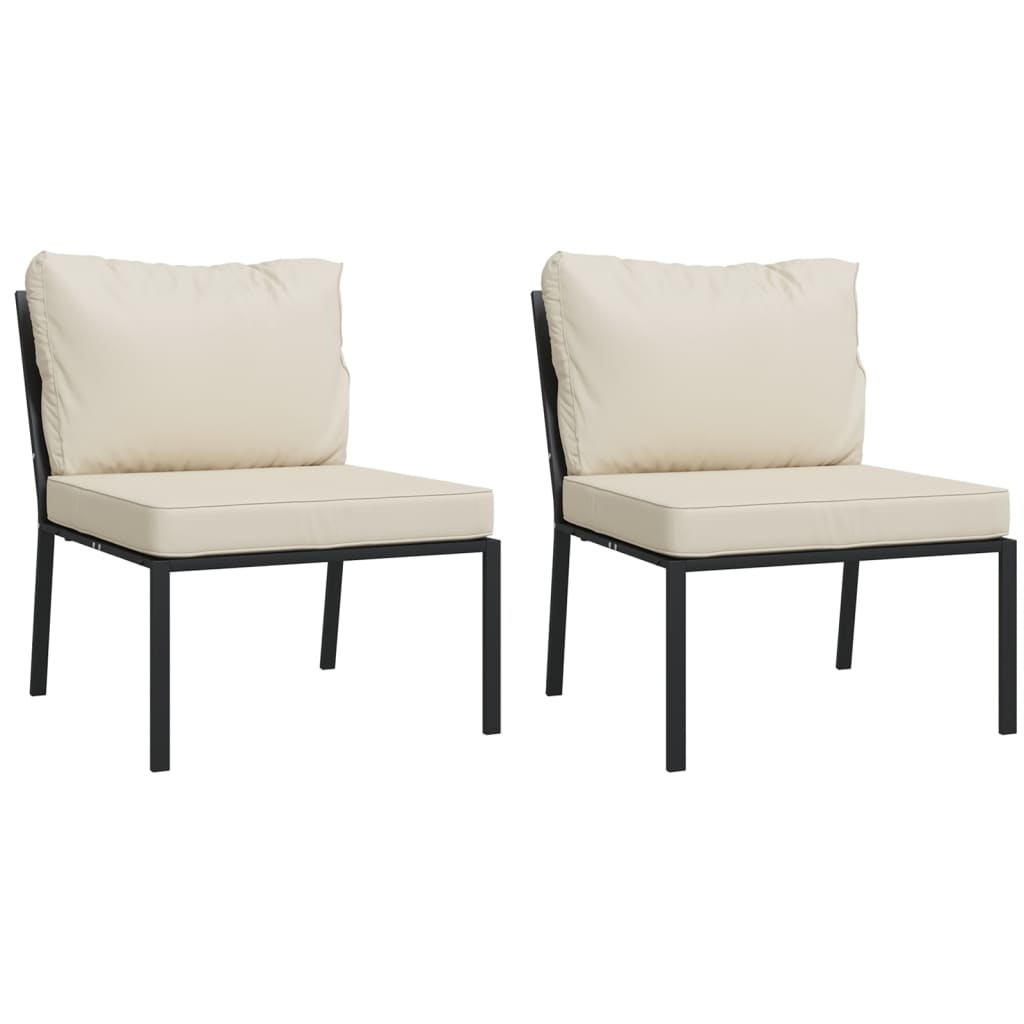 7-delige Loungeset met kussens staal zandkleurig is nu te koop bij PeponiXL, paradijselijk wonen!