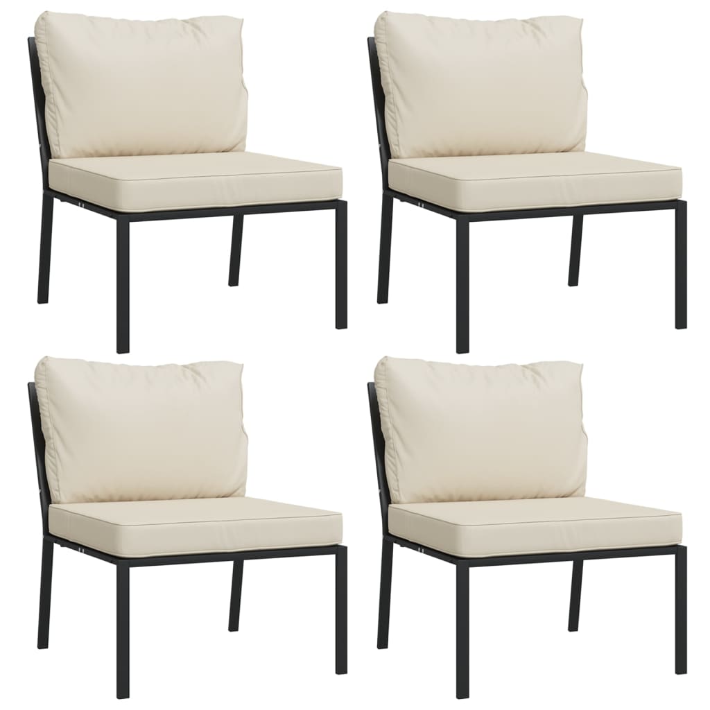 7-delige Loungeset met kussens staal zandkleurig is nu te koop bij PeponiXL, paradijselijk wonen!