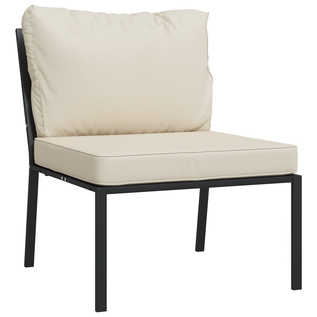 9-delige Loungeset met kussens staal zandkleurig is nu te koop bij PeponiXL, paradijselijk wonen!