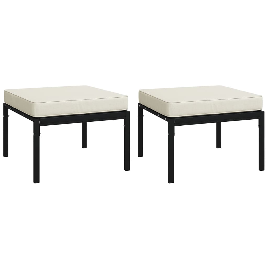 9-delige Loungeset met kussens staal zandkleurig is nu te koop bij PeponiXL, paradijselijk wonen!