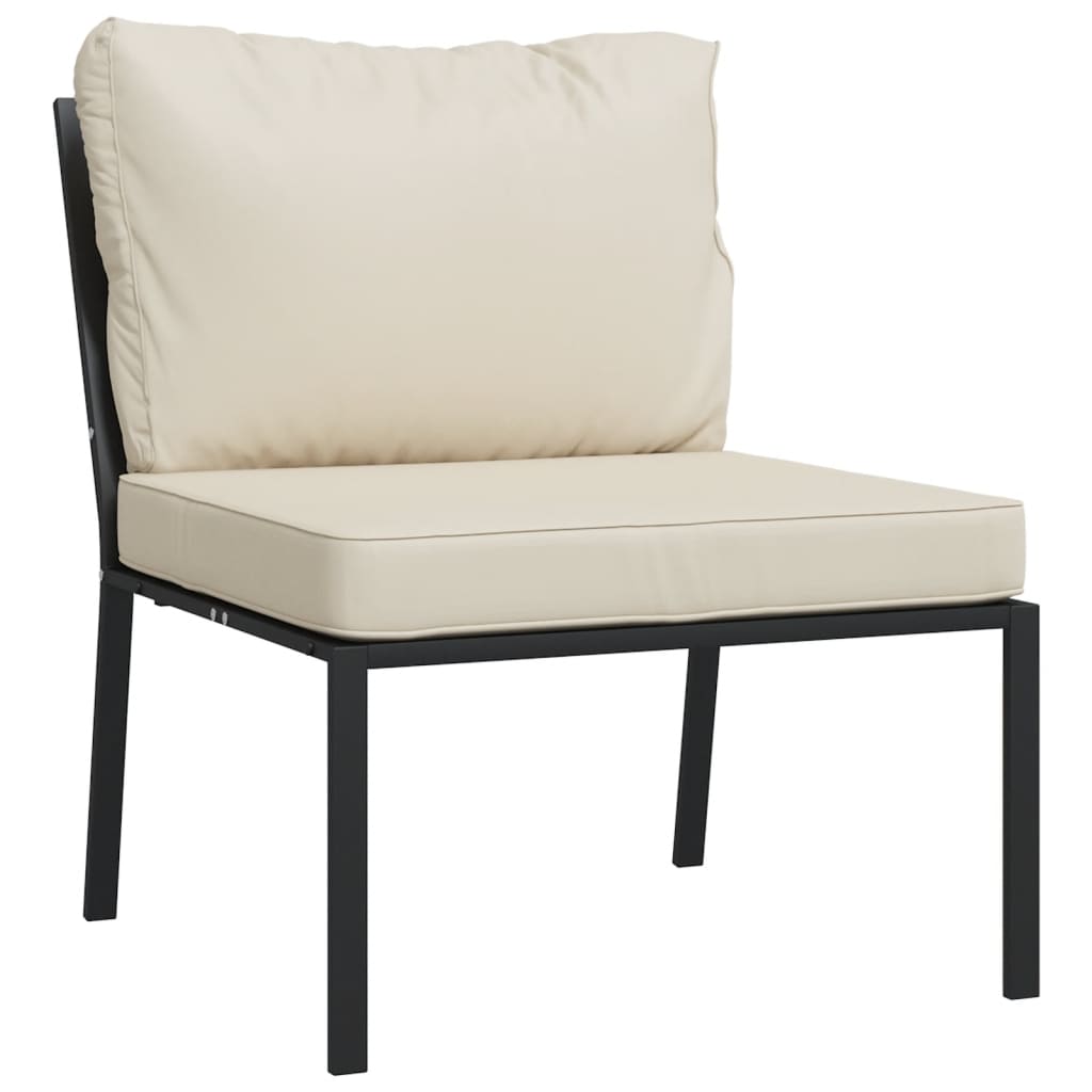 5-delige Loungeset met zandkleurige kussens staal is nu te koop bij PeponiXL, paradijselijk wonen!
