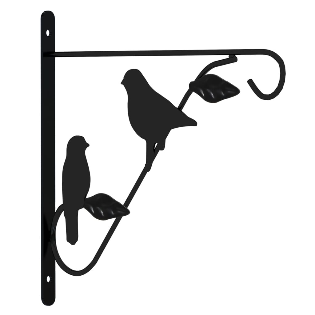 Hangmandbeugels met plantenbakken 4 st staal zwart is nu te koop bij PeponiXL, paradijselijk wonen!