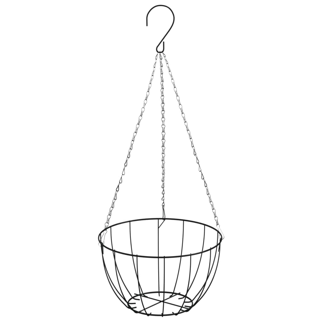 Hangmandbeugels met plantenbakken 4 st staal zwart is nu te koop bij PeponiXL, paradijselijk wonen!