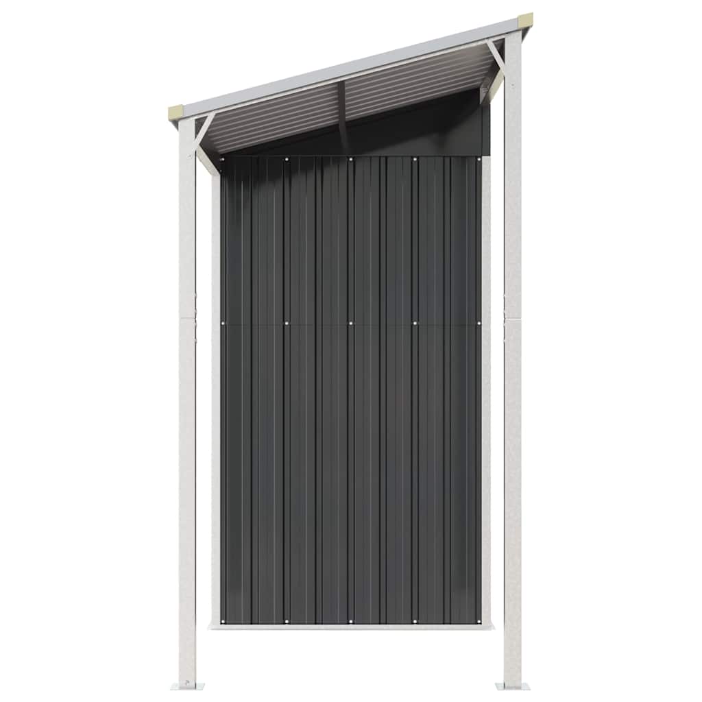 Tuinschuur met verlengd dak 277x107x181 cm staal antraciet is nu te koop bij PeponiXL, paradijselijk wonen!