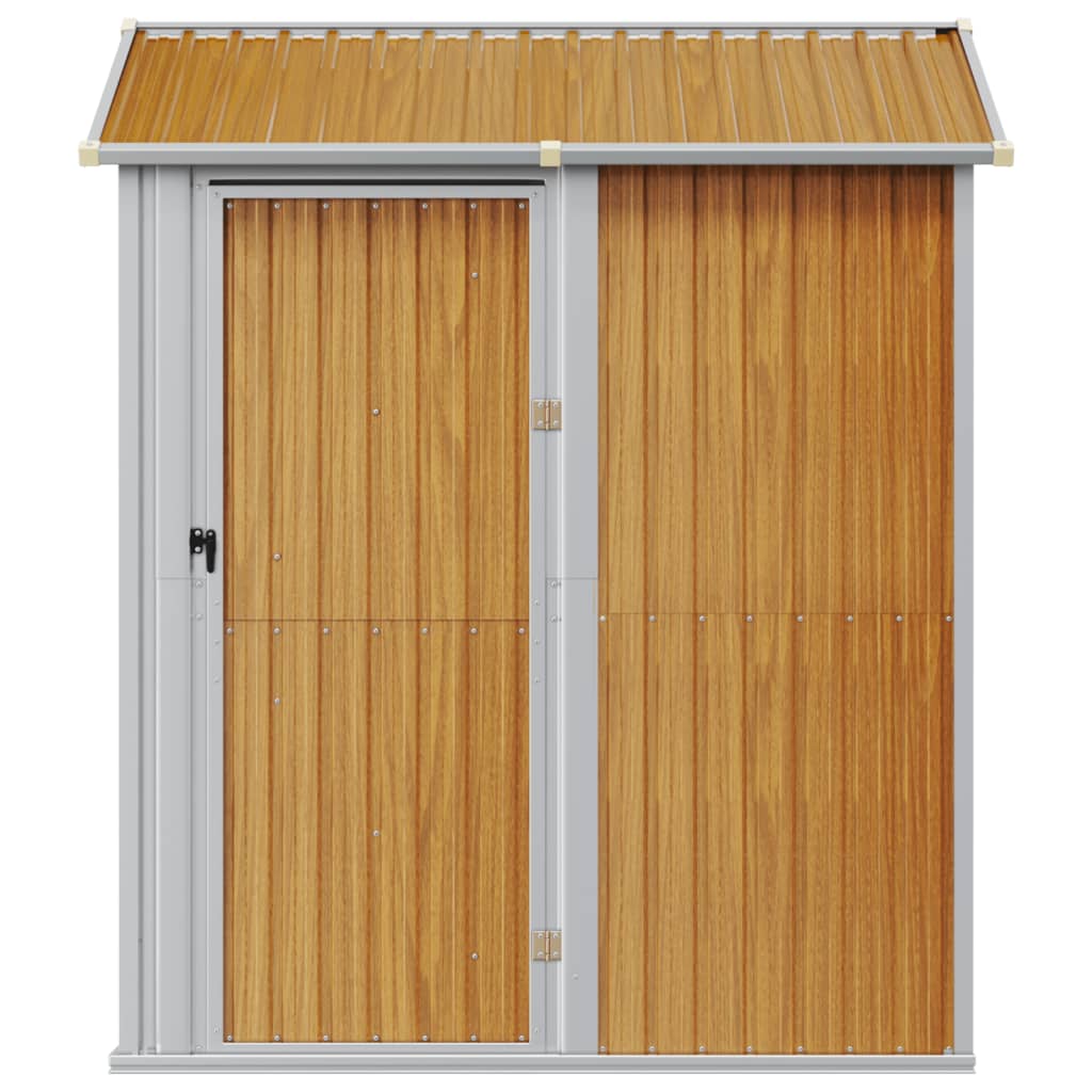 Tuinschuur 192x152,5x237 cm gegalvaniseerd staal lichtbruin is nu te koop bij PeponiXL, paradijselijk wonen!