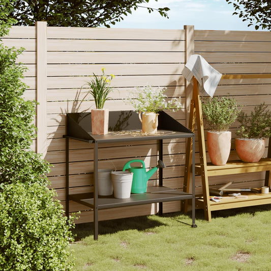 Plantenstandaard 100x54,5x100 cm verzinkt staal antracietkleur is nu te koop bij PeponiXL, paradijselijk wonen!