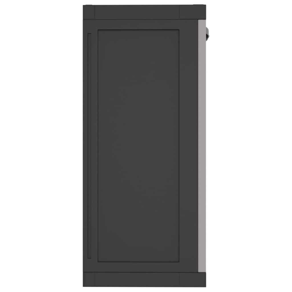 Tuinkast 65x37x85 cm polypropeen grijs en zwart is nu te koop bij PeponiXL, paradijselijk wonen!