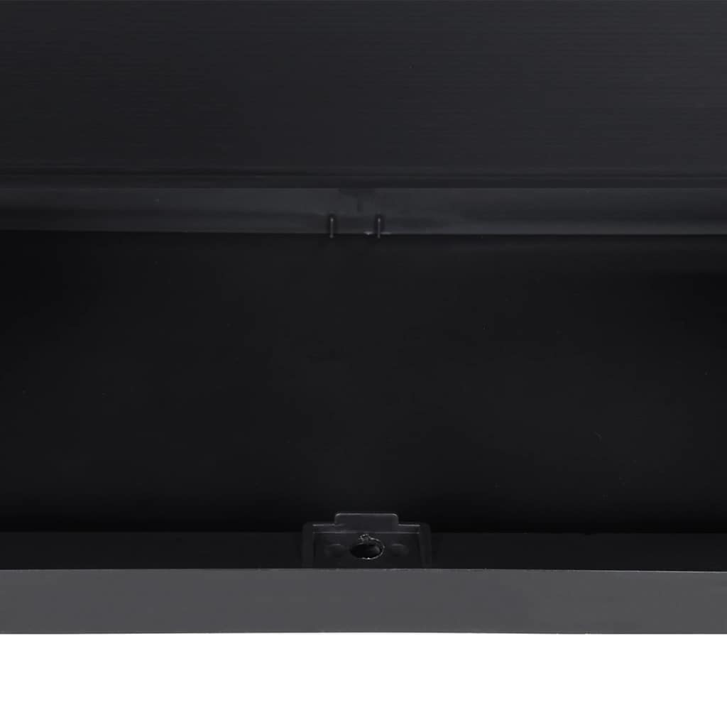 Tuinkast 97x37x85 cm polypropeen grijs en zwart
