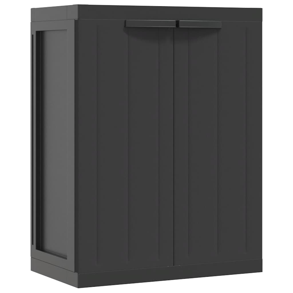 Tuinkast 65x37x85 cm polypropeen zwart is nu te koop bij PeponiXL, paradijselijk wonen!