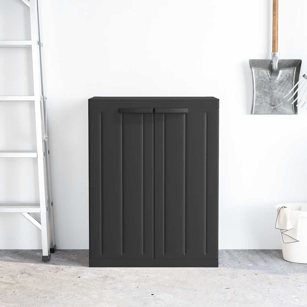Tuinkast 65x37x85 cm polypropeen zwart is nu te koop bij PeponiXL, paradijselijk wonen!