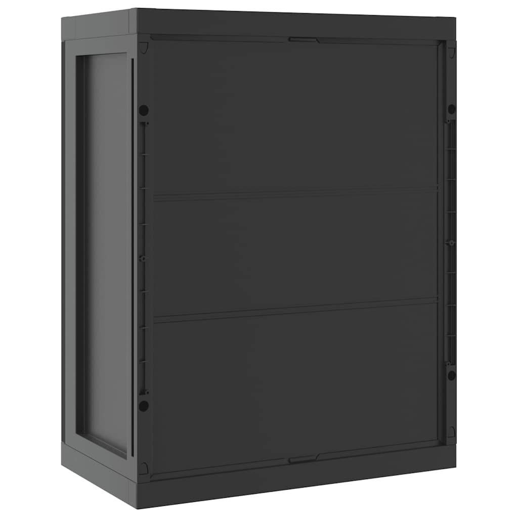 Tuinkast 65x37x85 cm polypropeen zwart is nu te koop bij PeponiXL, paradijselijk wonen!