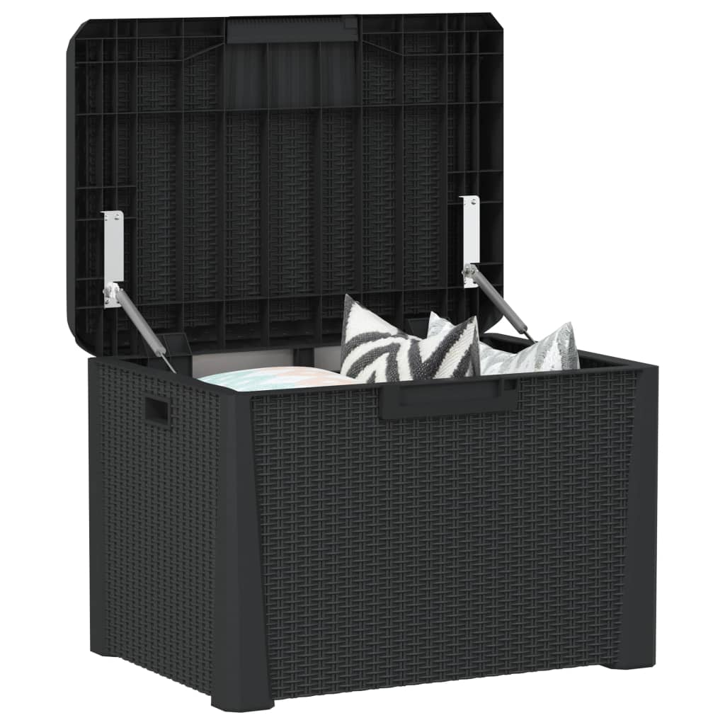 Tuinbox met zitkussen 125 L polypropeen antracietkleurig is nu te koop bij PeponiXL, paradijselijk wonen!