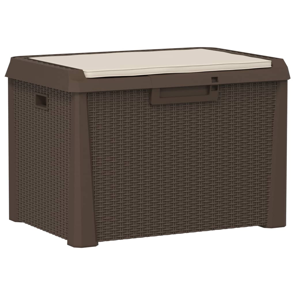 Tuinbox met zitkussen 125 L polypropeen bruin is nu te koop bij PeponiXL, paradijselijk wonen!