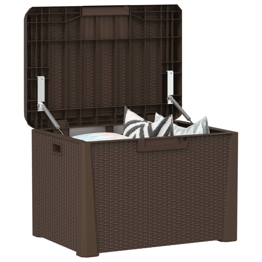 Tuinbox met zitkussen 125 L polypropeen bruin is nu te koop bij PeponiXL, paradijselijk wonen!