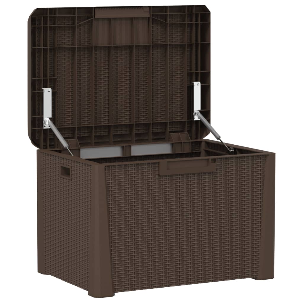 Tuinbox met zitkussen 125 L polypropeen bruin is nu te koop bij PeponiXL, paradijselijk wonen!