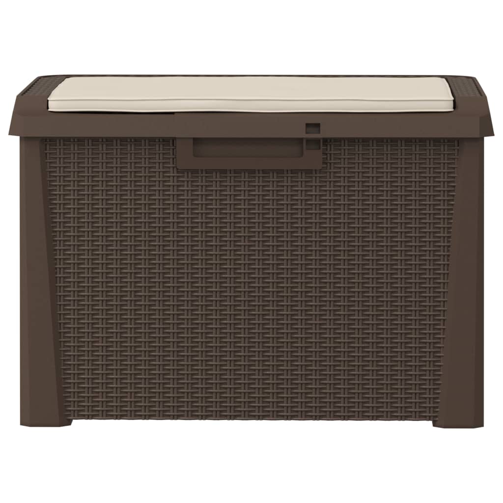 Tuinbox met zitkussen 125 L polypropeen bruin is nu te koop bij PeponiXL, paradijselijk wonen!