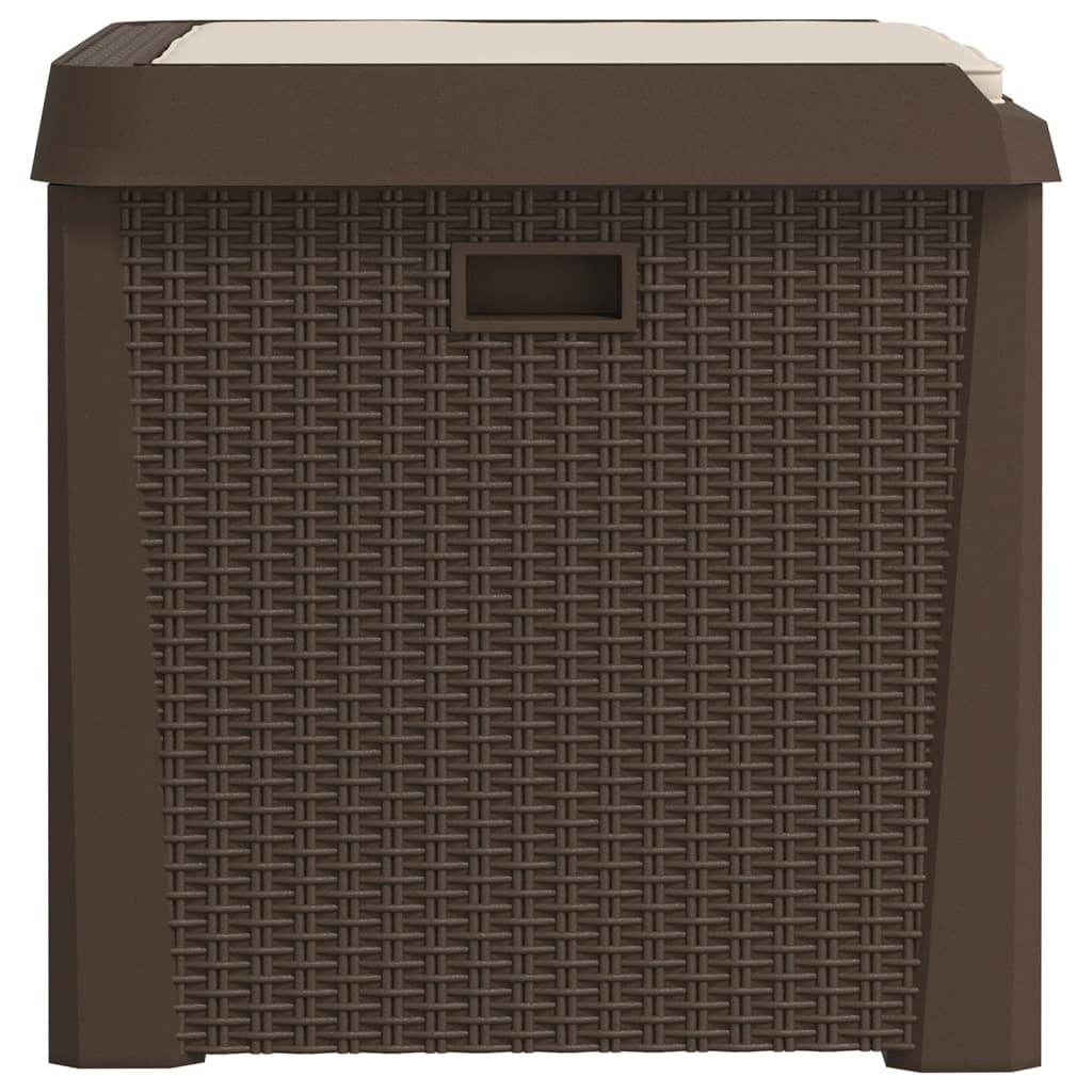 Tuinbox met zitkussen 125 L polypropeen bruin is nu te koop bij PeponiXL, paradijselijk wonen!