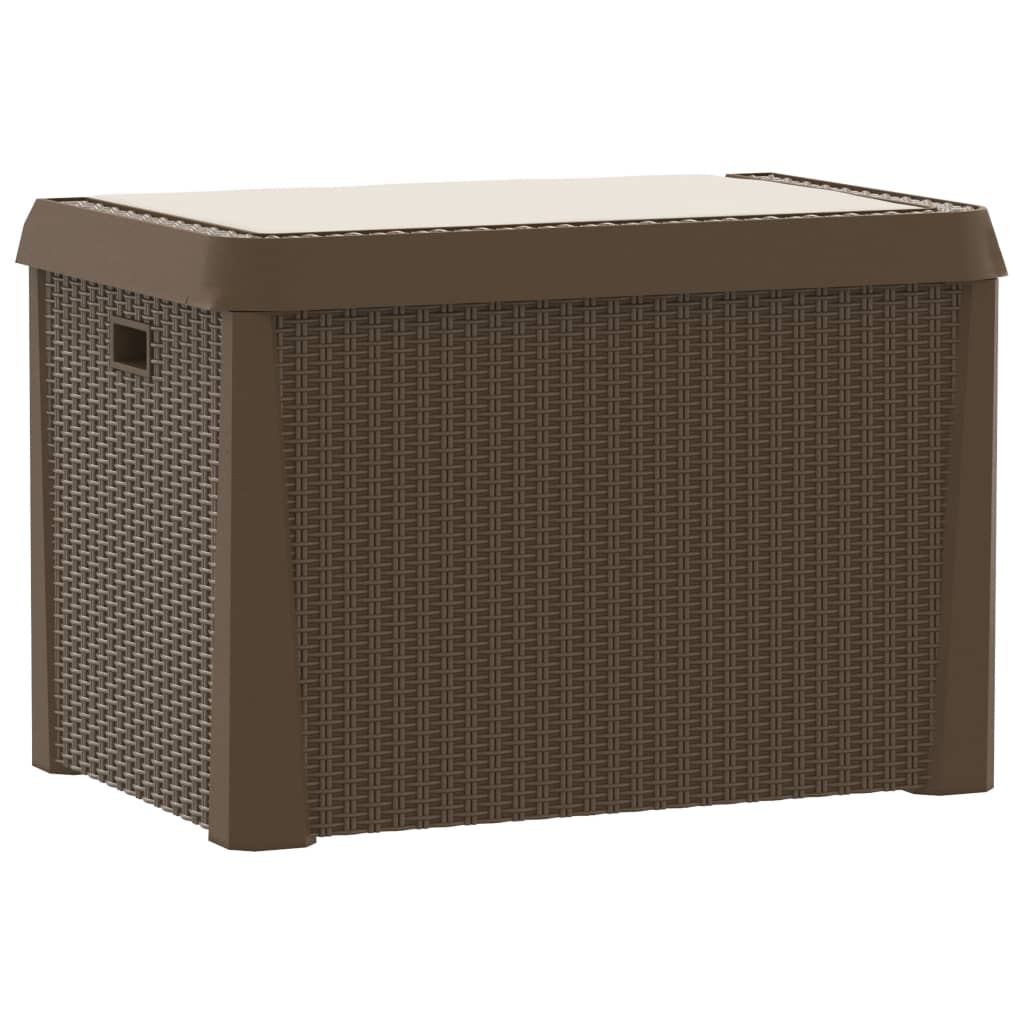 Tuinbox met zitkussen 125 L polypropeen bruin is nu te koop bij PeponiXL, paradijselijk wonen!