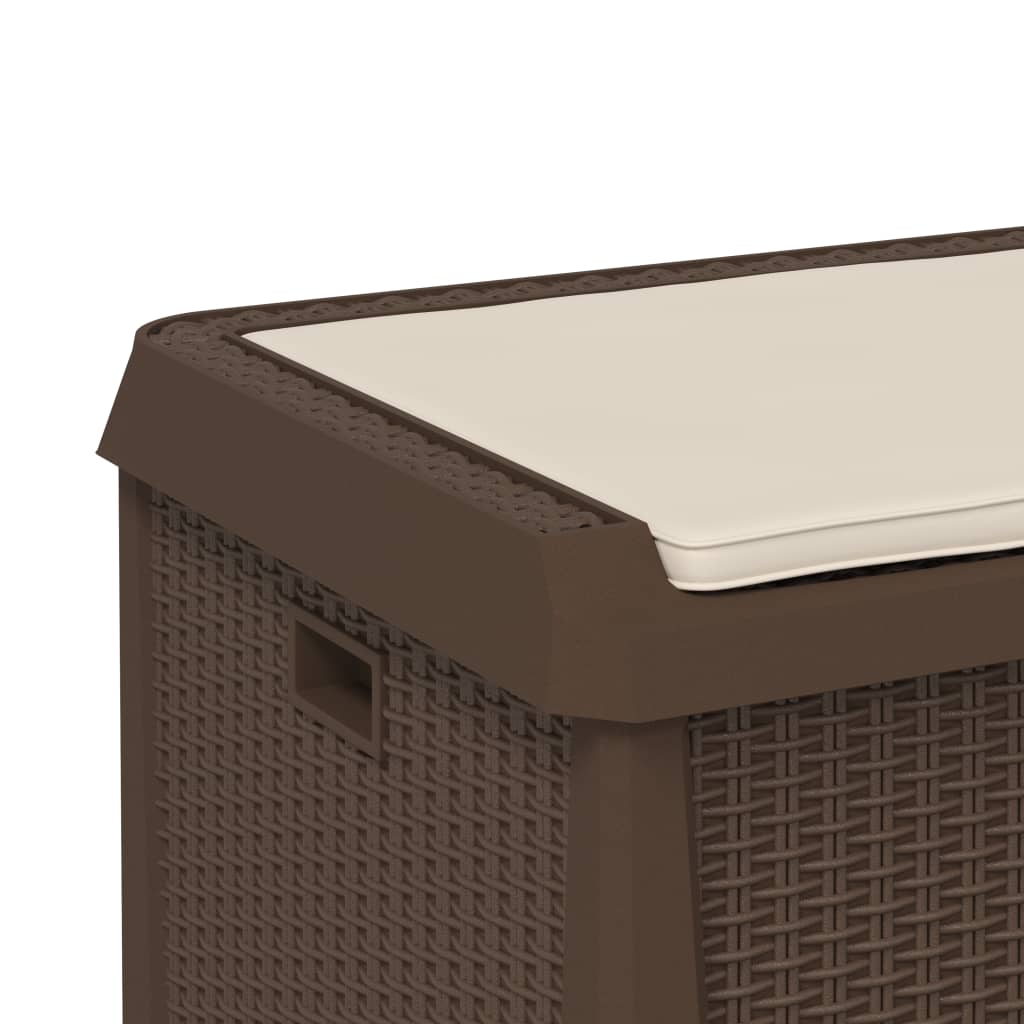 Tuinbox met zitkussen 125 L polypropeen bruin is nu te koop bij PeponiXL, paradijselijk wonen!