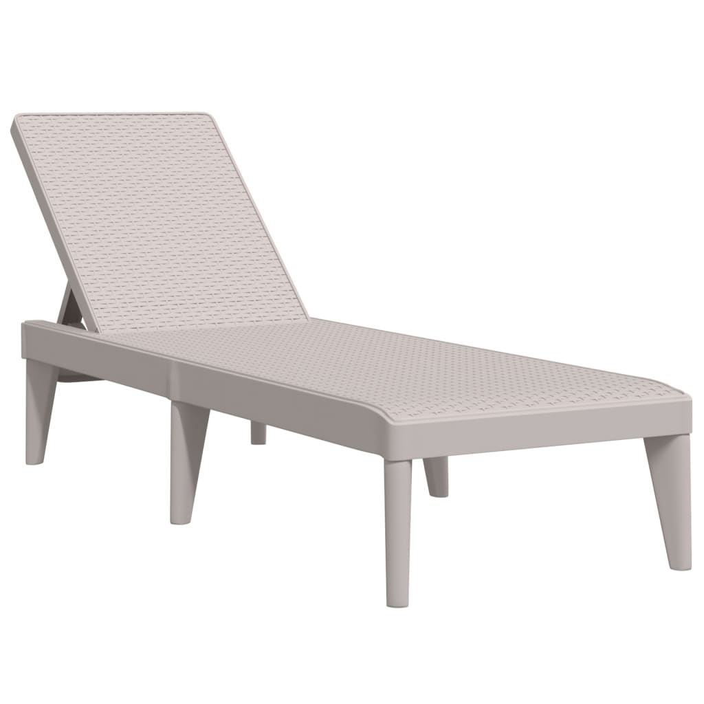 Ligbed 186x60x29 cm polypropeen cappuccinokleurig is nu te koop bij PeponiXL, paradijselijk wonen!