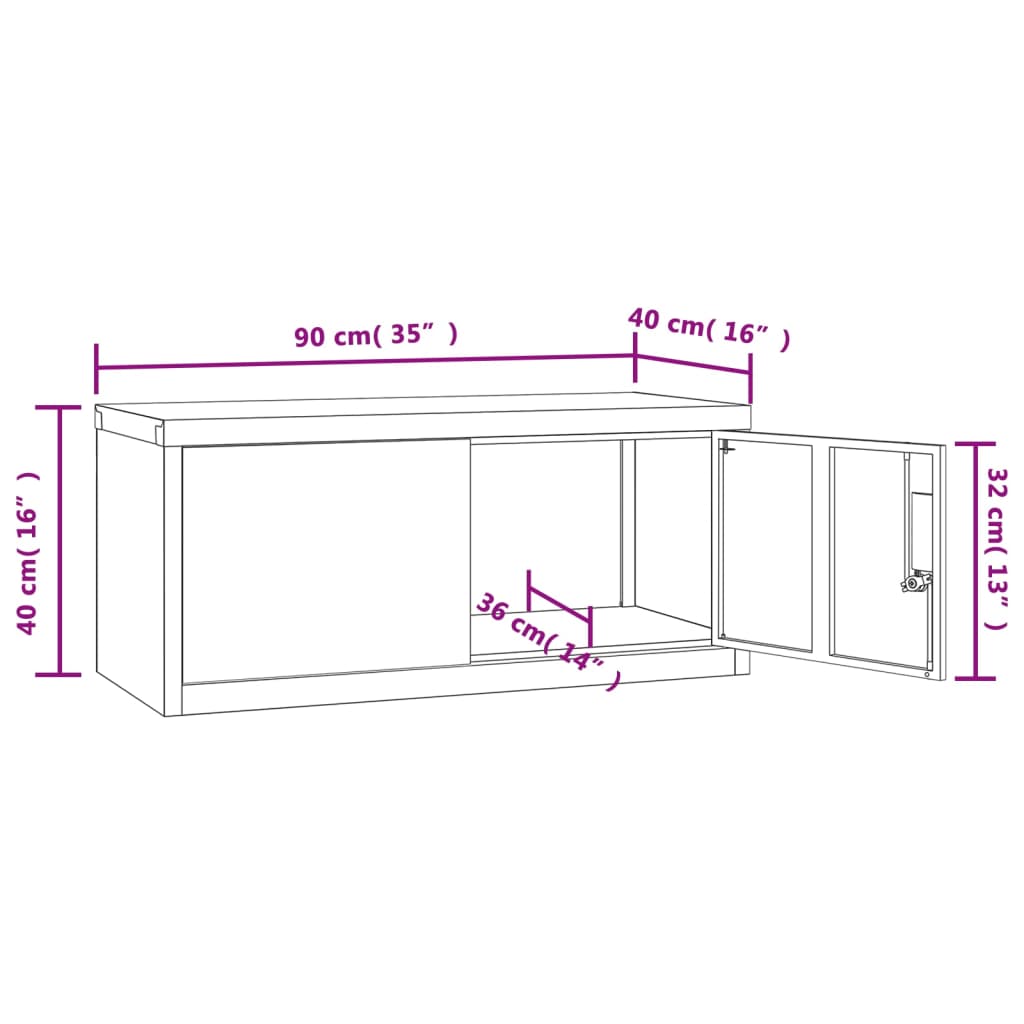 Archiefkast 90x40x40 cm staal wit is nu te koop bij PeponiXL, paradijselijk wonen!