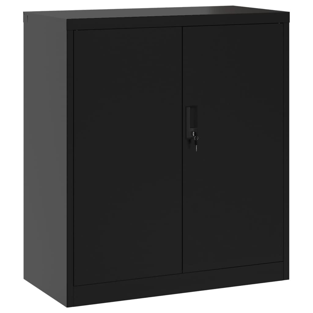Archiefkast 79x40x90 cm staal zwart is nu te koop bij PeponiXL, paradijselijk wonen!