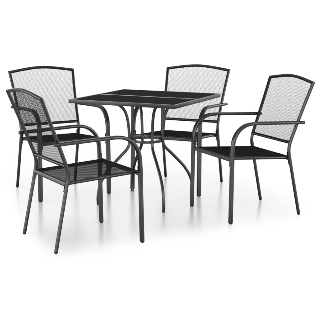 5-delige Tuinset staal antracietkleurig is nu te koop bij PeponiXL, paradijselijk wonen!