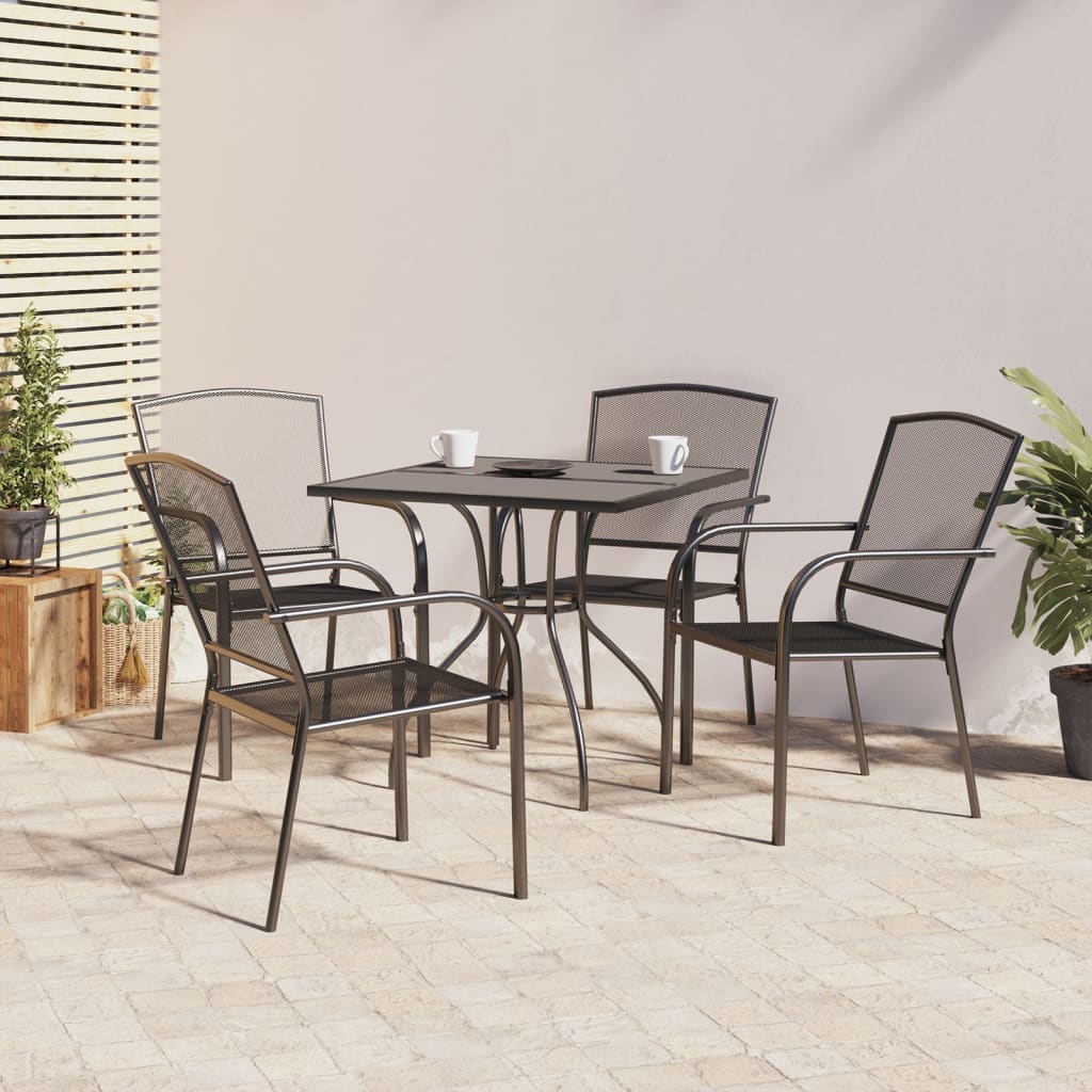 5-delige Tuinset staal antracietkleurig is nu te koop bij PeponiXL, paradijselijk wonen!
