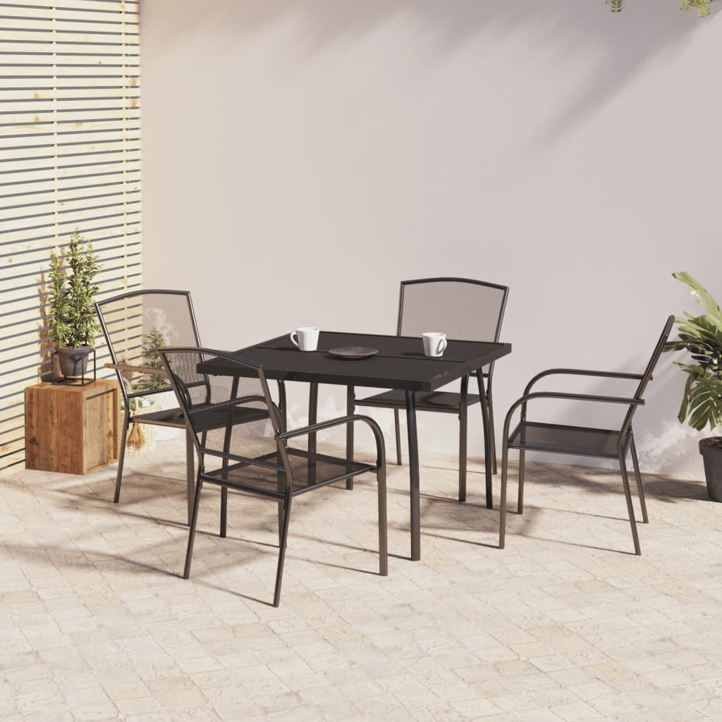 5-delige Tuinset staal antracietkleurig is nu te koop bij PeponiXL, paradijselijk wonen!