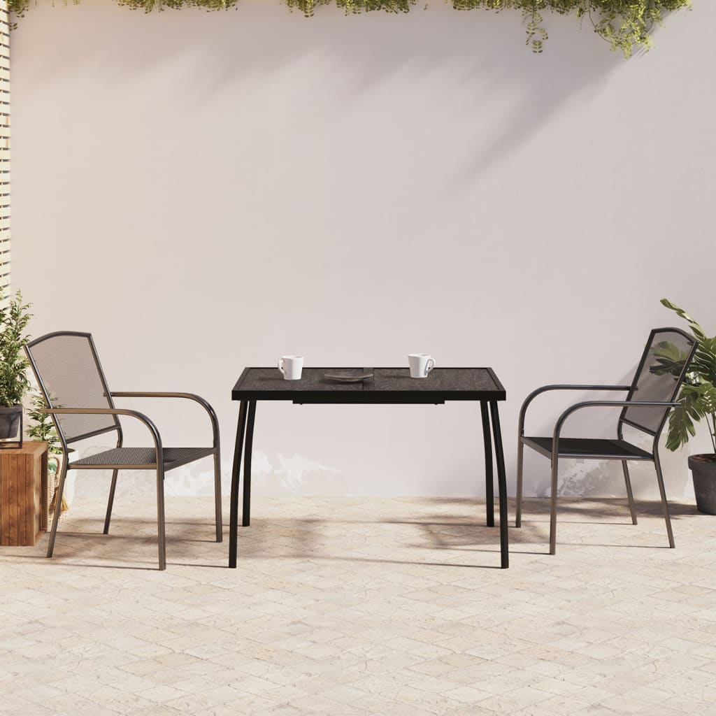 3-delige Tuinset staal antracietkleurig is nu te koop bij PeponiXL, paradijselijk wonen!