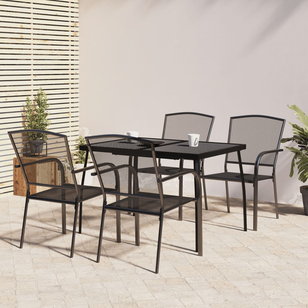 5-delige Tuinset staal antracietkleurig is nu te koop bij PeponiXL, paradijselijk wonen!