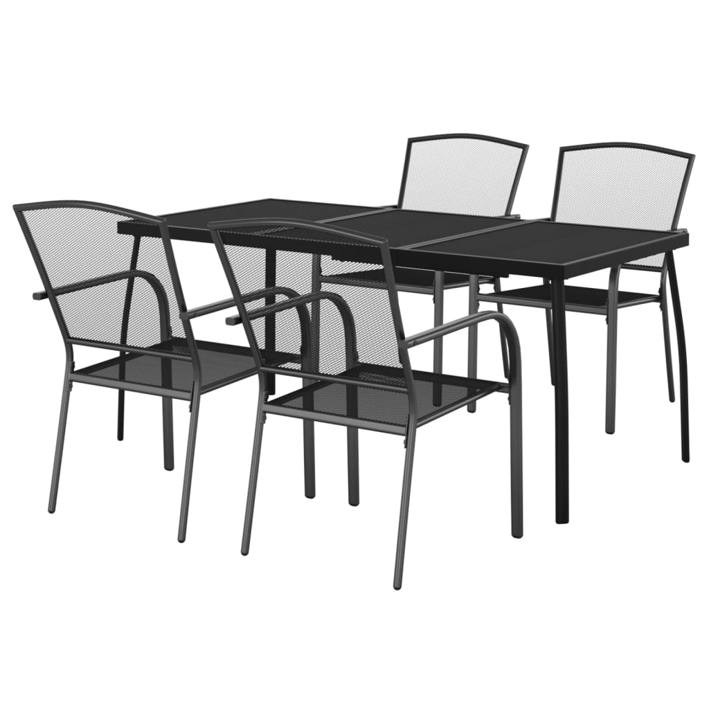 5-delige Tuinset staal antracietkleurig is nu te koop bij PeponiXL, paradijselijk wonen!