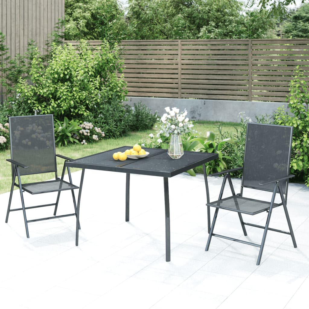 3-delige Tuinset staal antracietkleurig is nu te koop bij PeponiXL, paradijselijk wonen!