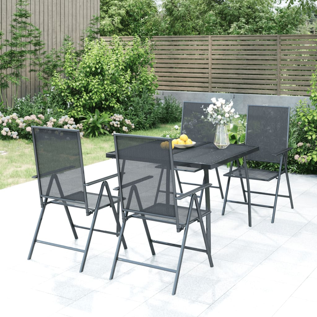 5-delige Tuinset staal antracietkleurig is nu te koop bij PeponiXL, paradijselijk wonen!