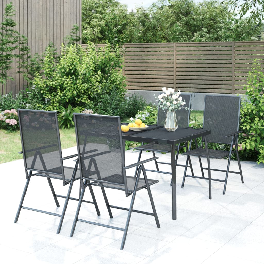 5-delige Tuinset staal antracietkleurig is nu te koop bij PeponiXL, paradijselijk wonen!