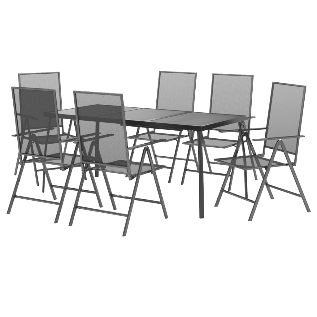 7-delige Tuinset staal antracietkleurig is nu te koop bij PeponiXL, paradijselijk wonen!