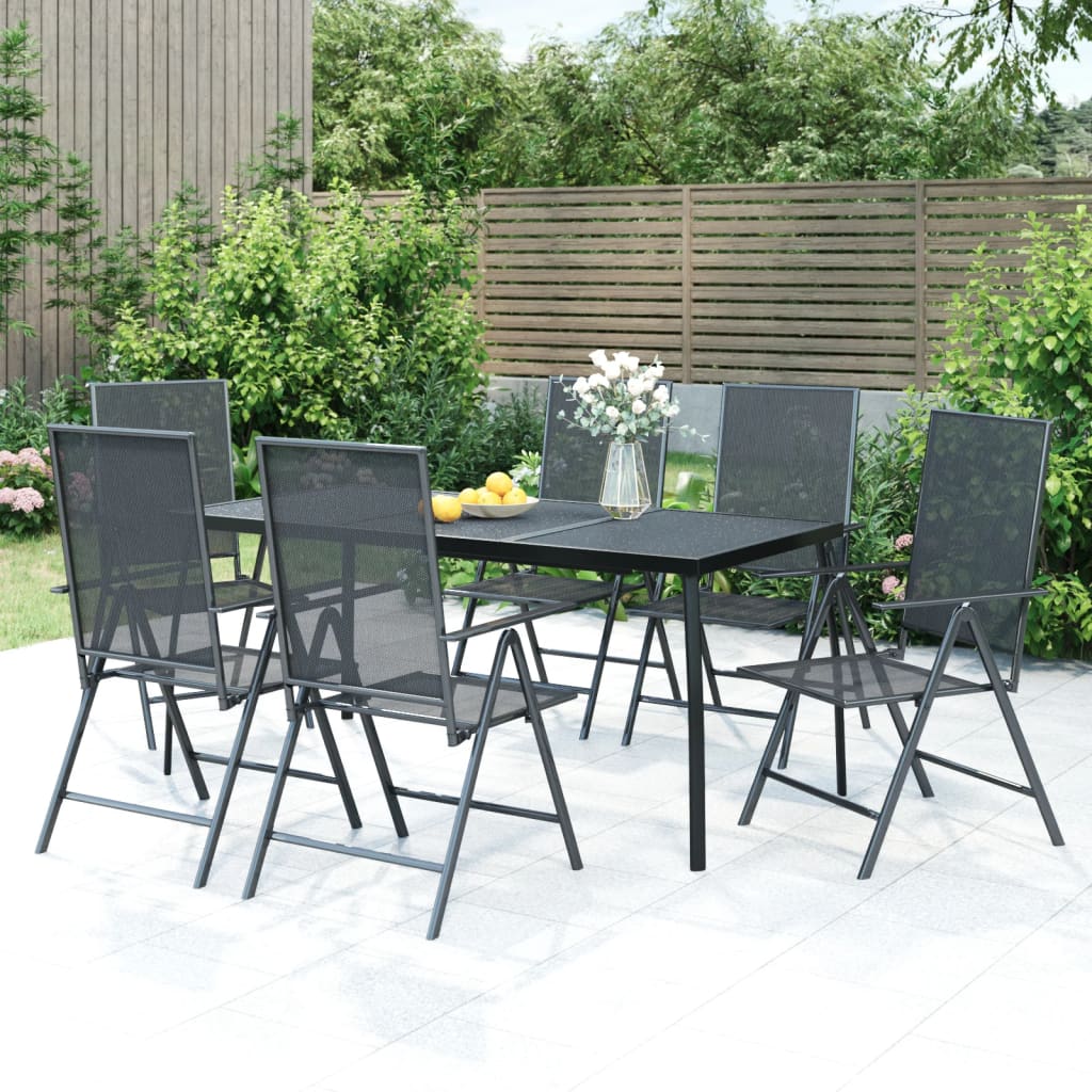 7-delige Tuinset staal antracietkleurig is nu te koop bij PeponiXL, paradijselijk wonen!