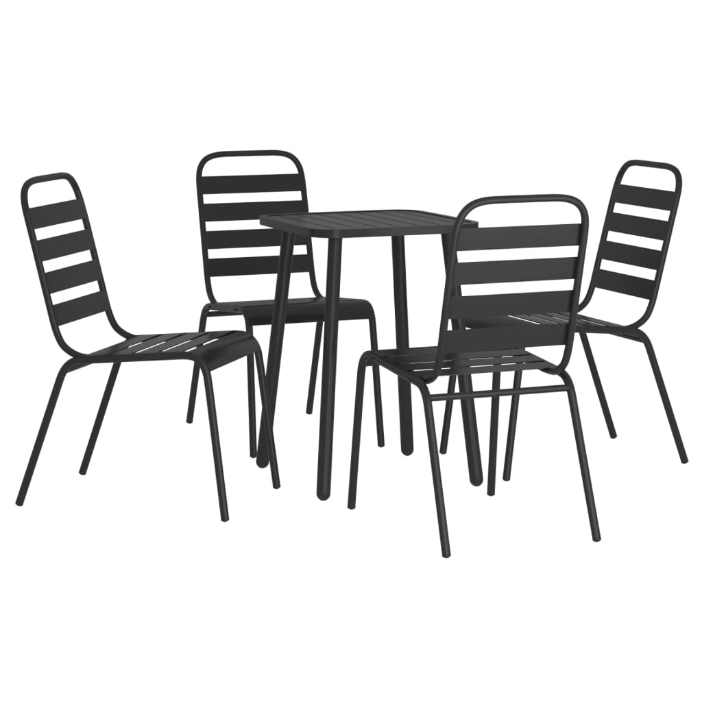 5-delige Tuinset staal antracietkleurig is nu te koop bij PeponiXL, paradijselijk wonen!