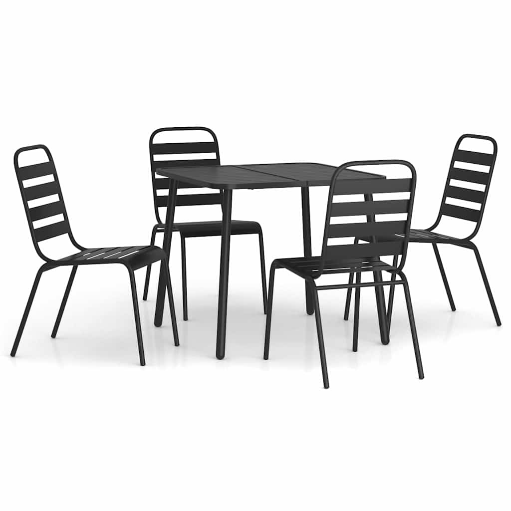 5-delige Tuinset staal antracietkleurig is nu te koop bij PeponiXL, paradijselijk wonen!