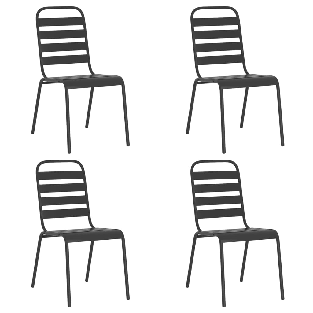 5-delige Tuinset staal antracietkleurig is nu te koop bij PeponiXL, paradijselijk wonen!