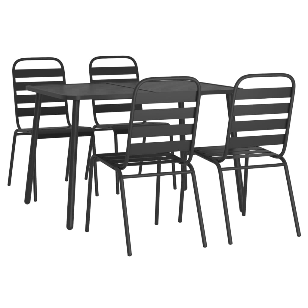 5-delige Tuinset staal antracietkleurig is nu te koop bij PeponiXL, paradijselijk wonen!