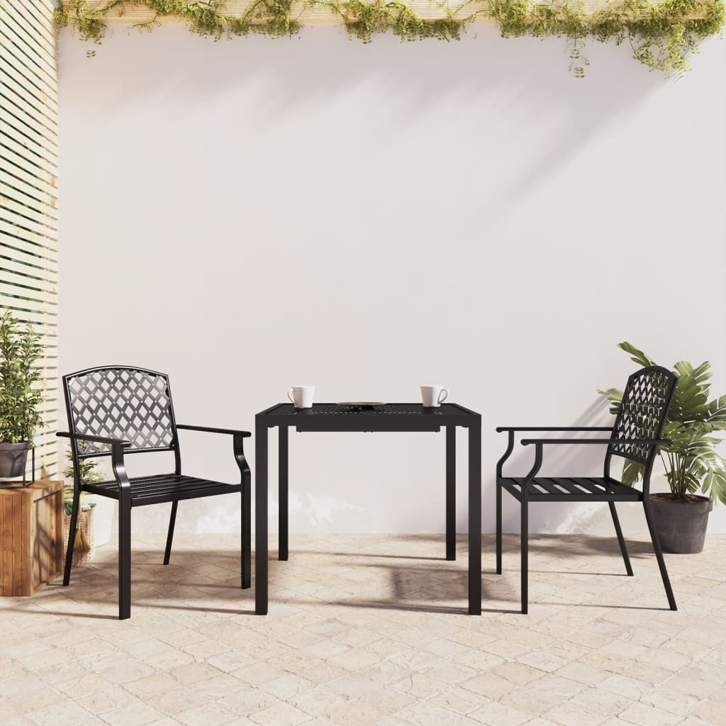 3-delige Tuinset staal antracietkleurig is nu te koop bij PeponiXL, paradijselijk wonen!