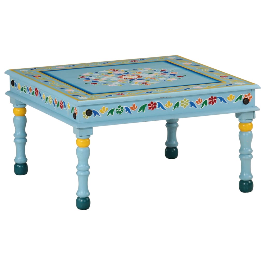 Salontafel handbeschilderd massief mangohout turquoise is nu te koop bij PeponiXL, paradijselijk wonen!