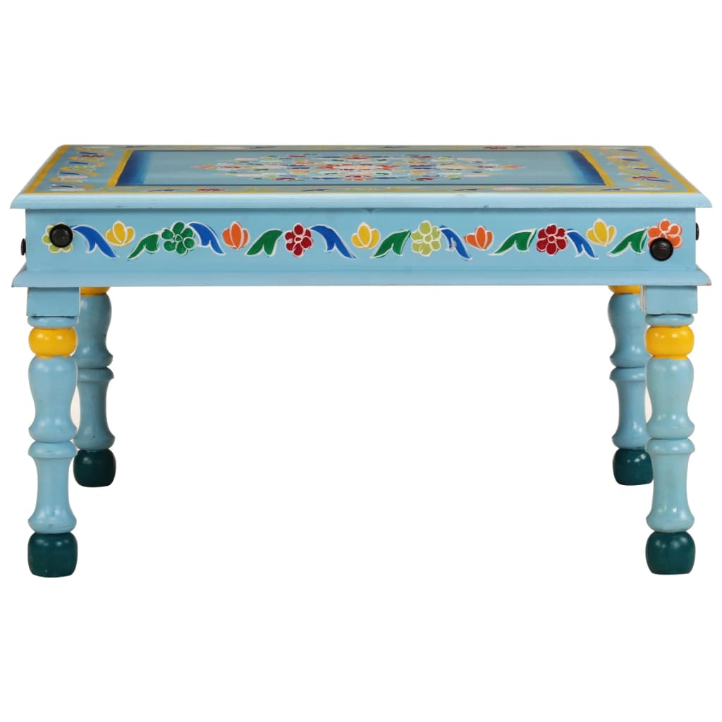 Salontafel handbeschilderd massief mangohout turquoise is nu te koop bij PeponiXL, paradijselijk wonen!