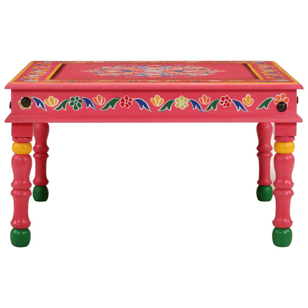 Salontafel handbeschilderd massief mangohout roze is nu te koop bij PeponiXL, paradijselijk wonen!