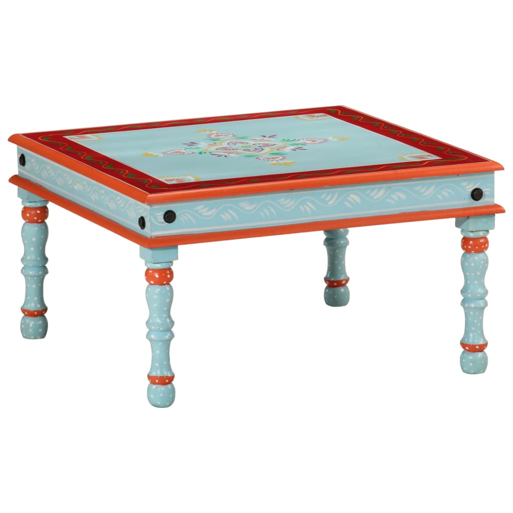Salontafel handbeschilderd massief mangohout blauw is nu te koop bij PeponiXL, paradijselijk wonen!